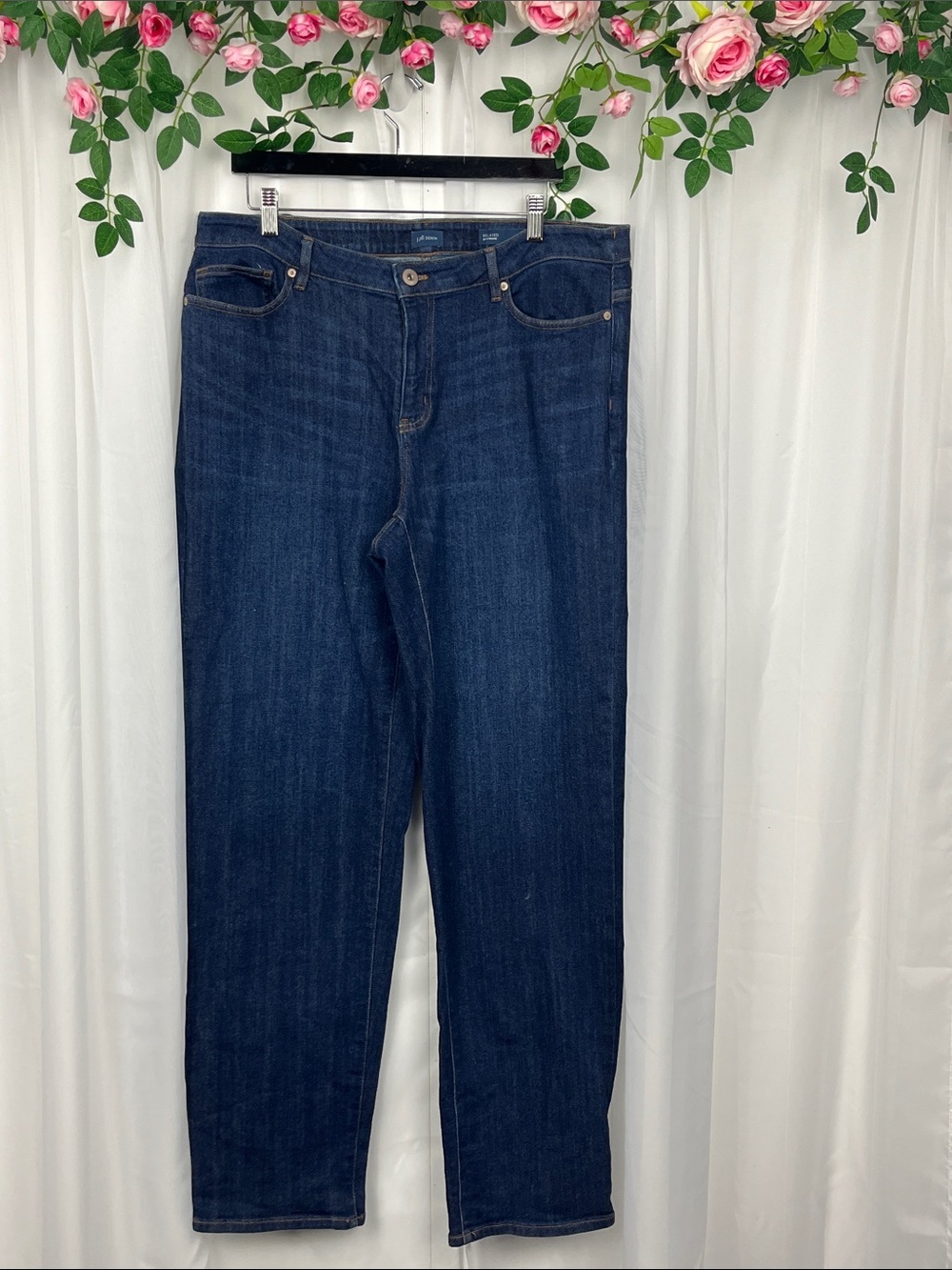 J. Jill Jeans 18T Dark Wash Relaxed Boyfriend Style Stretch Waist Pockets NWOT